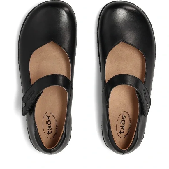 Taos chorus black leather Mary Jane style shoes comfort quality $170 sz 9 - Picture 15 of 16